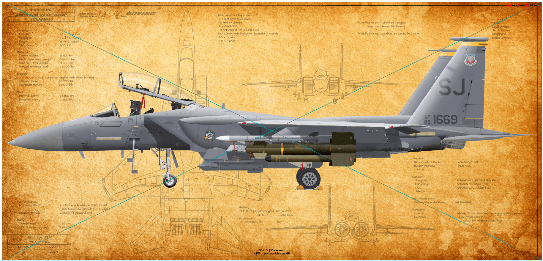 アメリカ軍 336FS F-15E ストライクイーグル 嘉手納基地配備記念パッチ
